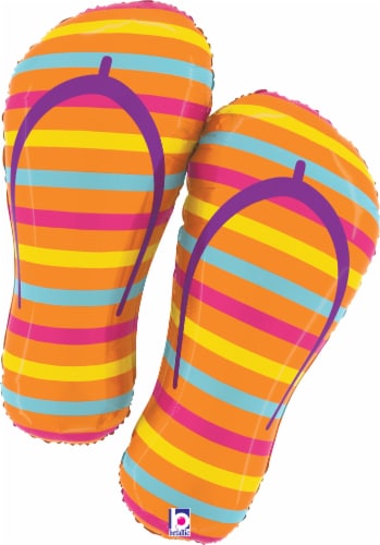 Summer Flip Flops Helium Filled Balloon Perspective: front