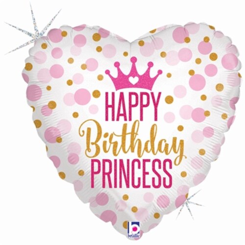 18in Happy Birthday Princess! Balloon 18in Happy Birthday Princess! Balloon