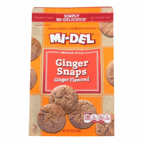Mi-Del Swedish Style Ginger Snaps Cookies Perspective: front