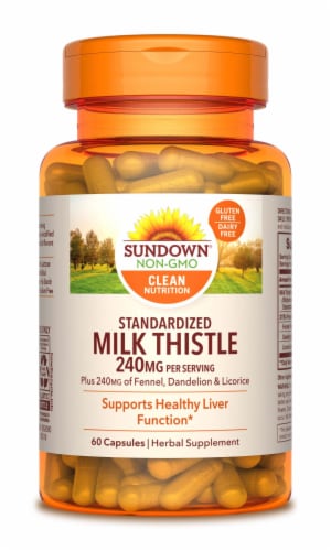Sundown Naturals Milk Thistle Capsules 240mg Perspective: front