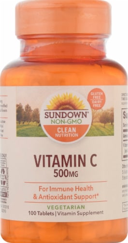 Sundown Naturals Vitamin C Tablets 500mg Perspective: front