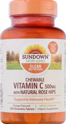Sundown Naturals Vitamin C 500 mg  Chewable Tablets Perspective: front