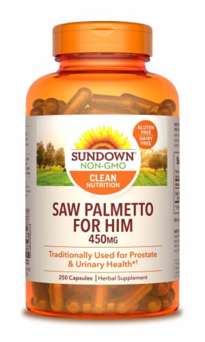 Sundown Naturals Whole Herb Saw Palmetto Capsules 450mg Perspective: front
