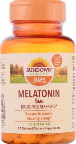 Sundown Naturals Melatonin Tablets 5mg Perspective: front