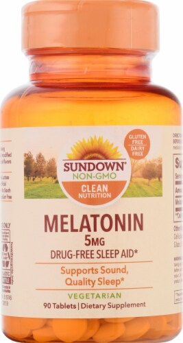 Sundown Naturals Melatonin Tablets 5mg Perspective: front