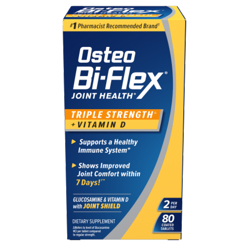 Osteo Bi-Flex with Vitamin D and Glucosamine Chondroitin, Joint Health Tablets Perspective: front