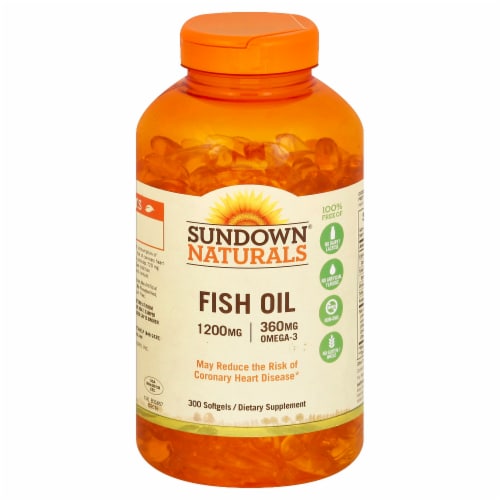 Sundown Naturals Fish Oil Softgels 1200mg Perspective: front