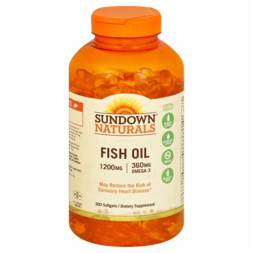 Sundown Naturals Fish Oil Softgels 1200mg Perspective: front