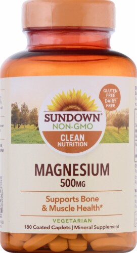 Sundown Naturals Magnesium 500 mg Caplets Perspective: front