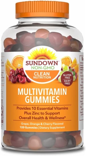Sundown Naturals Multivitamin Fruit Flavored Gummies Perspective: front