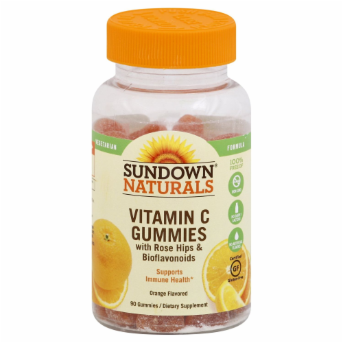 Sundown Naturals Vitamin C Orange Flavored Gummies 90 Count Perspective: front