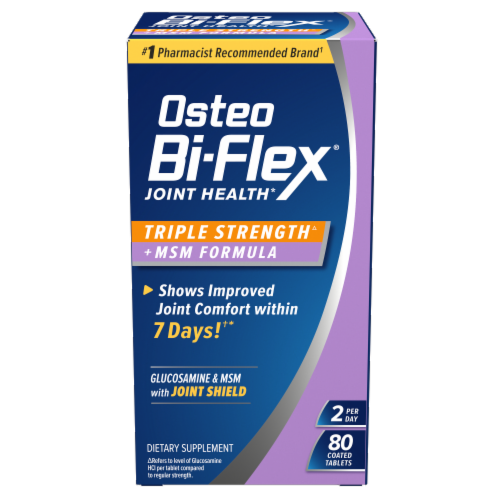 Osteo Bi-Flex Triple Strength with MSM, Glucosamine, Joint Health Supplement, Coated Tablets Perspective: front