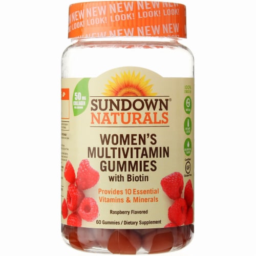 Sundown Naturals Women's Multivitamin Raspberry Flavored Gummies Perspective: front