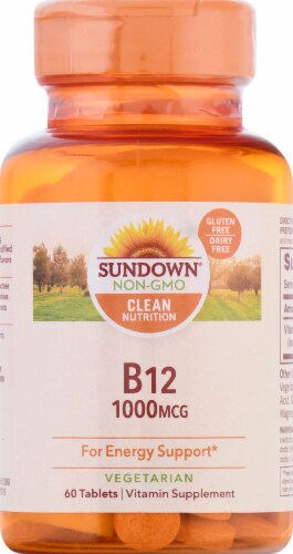 Sundown Naturals B12 1000 mcg Tablets Perspective: front