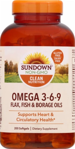 Sundown Naturals Triple Omega 3-6-9 Softgels Perspective: front