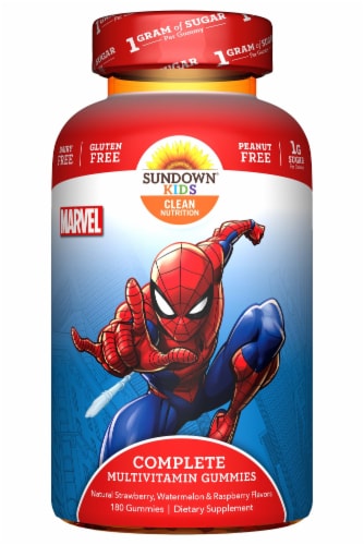 Sundown Kids Spiderman Complete Multivitamin Gummies Perspective: front