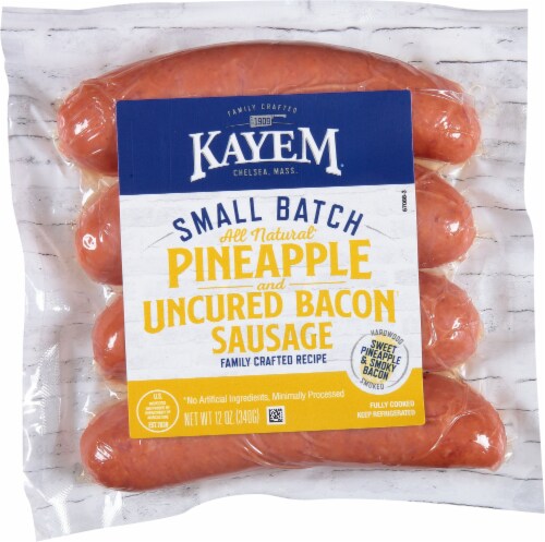 Kayem Pineapple Bacon Uncured Sausage Perspective: front
