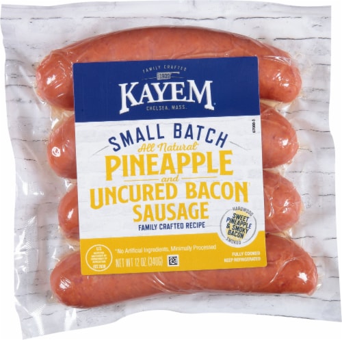 Kayem Pineapple Bacon Uncured Sausage Perspective: front