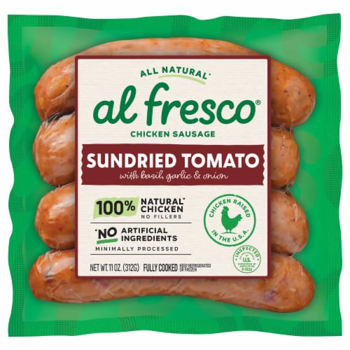 Al Fresco® Sundried Tomato With Basil Chicken Sausage Perspective: front