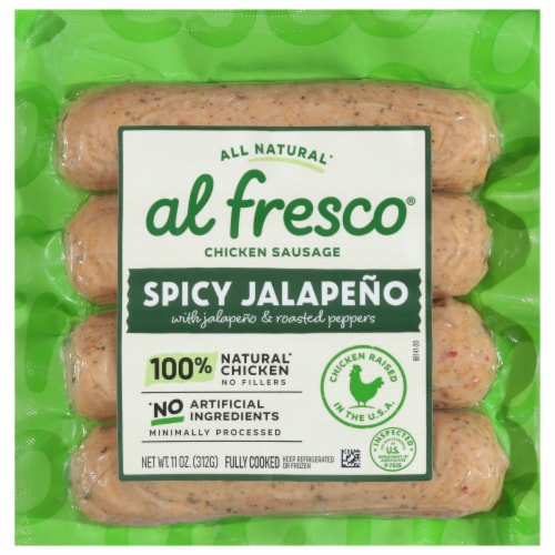 Al Fresco® Spicy Jalapeno With Roasted Peppers Chicken Sausage Perspective: front