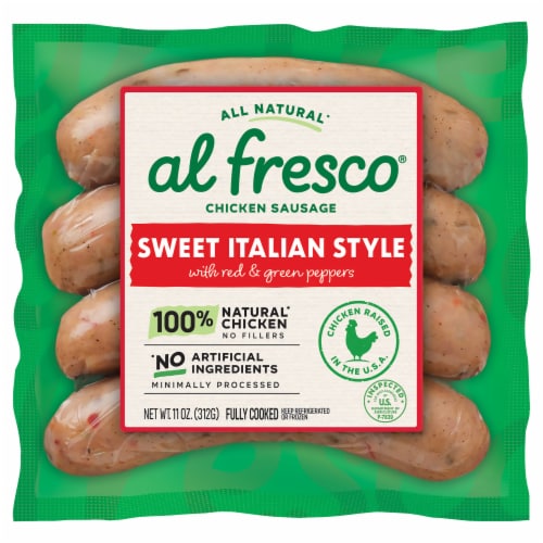 Al Fresco® Sweet Italian Style Chicken Sausage Perspective: front