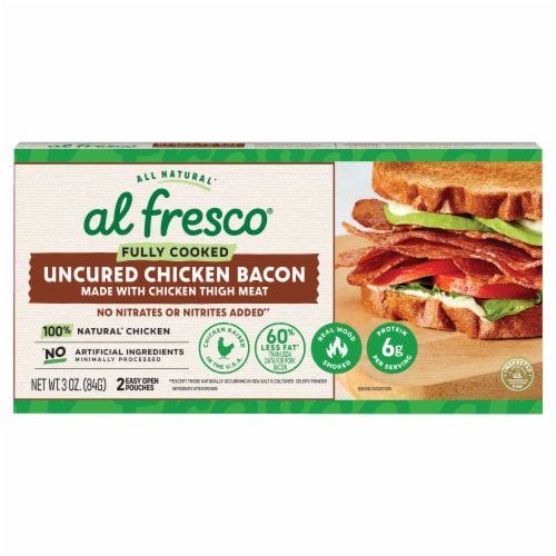 Al Fresco® Original Fully Cooked Uncured Chicken Bacon Perspective: front