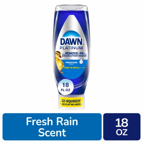 Dawn Platinum EZ-Squeeze Refreshing Rain Scent Dish Soap, 18 oz - King  Soopers