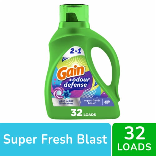 Gain Odor Defense Super Fresh Blast Liquid Laundry Detergent Perspective: front