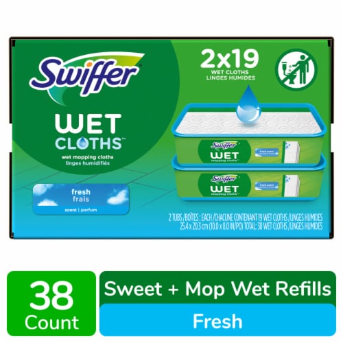 Swiffer Fresh Scent Wet Mopping Cloths Perspective: front