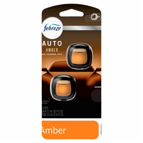 Febreze Amber Scent AUTO Air Freshener Vent Clip Perspective: front