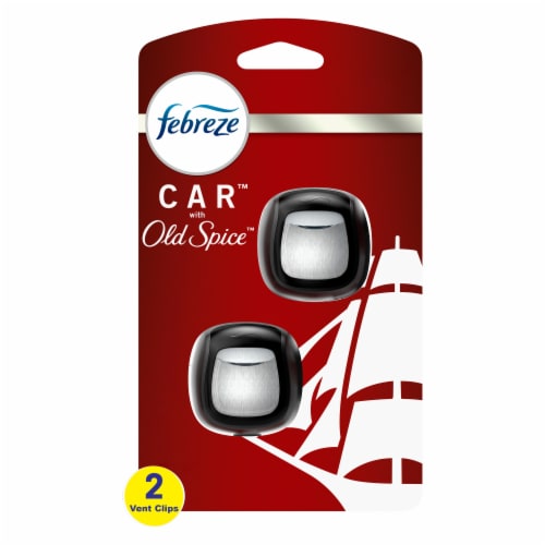 Febreze Car Air Freshener Old Spice Scent Car Vent Clip, 2 ct - Kroger