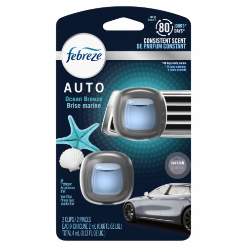 Febreze Ocean Breeze Car Air Freshener, 2 pk Kroger