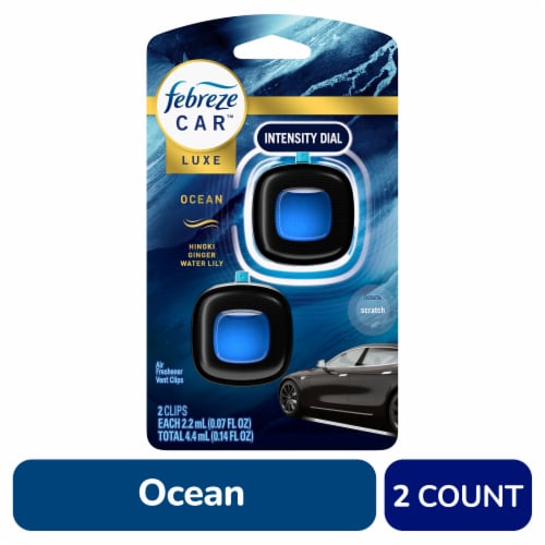 Febreze Car Ocean Scent Air Freshener Vent Clip, 2 ct - Pay Less