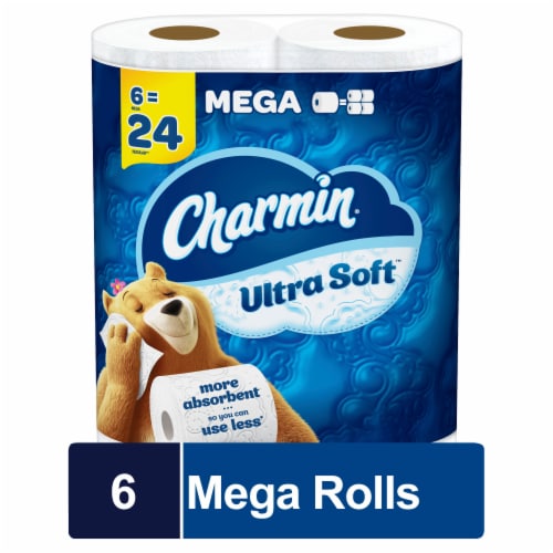 Charmin Ultra Soft Mega Roll Toilet Paper Perspective: front