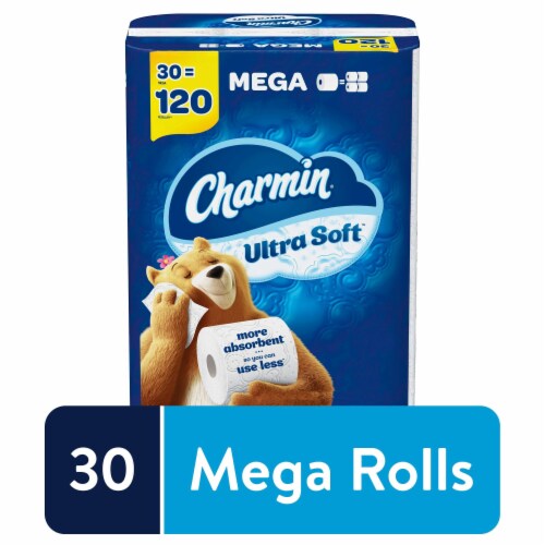 Charmin Ultra Soft Mega Roll Toilet Paper Perspective: front