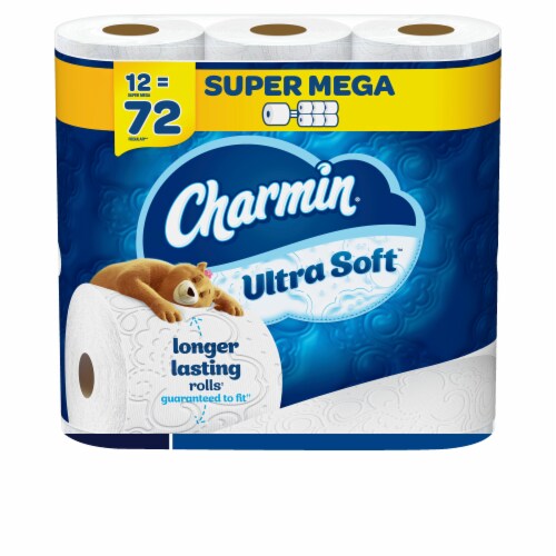 Charmin Ultra Soft Super Mega Roll Toilet Paper Perspective: front