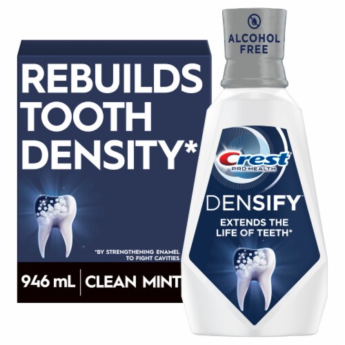 Crest Clean Mint Pro Health Densify Fluoride Mouthwash Perspective: front