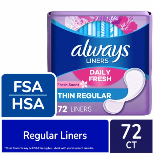 Always No Feel Protection Daily Liners Thin Absorbency Clean Scent Perspective: front