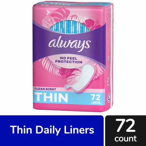 Always Daily Fresh Liners Thin Regular Absorbency Fresh Scent Perspective: front