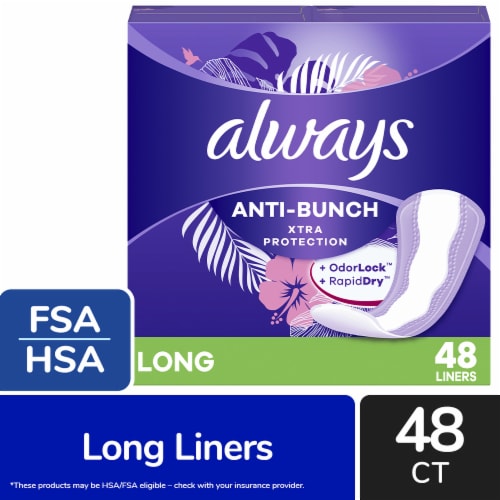 Always Anti-Bunch Daily Extra Protect Liners Long Unscented Perspective: front