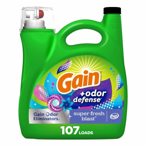Gain Odor Defense Super Fresh Blast Liquid Laundry Detergent Perspective: front
