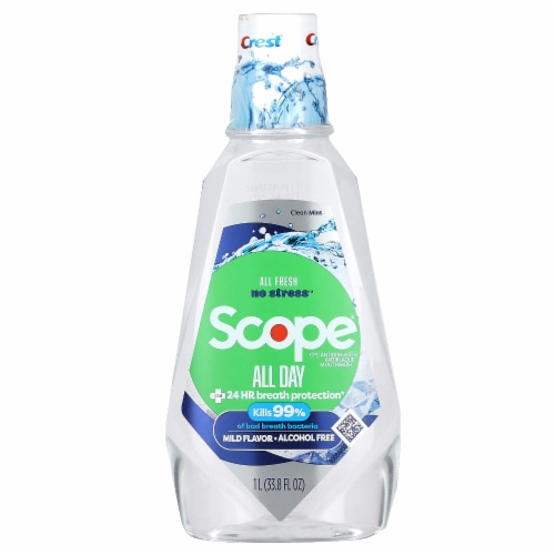 Crest Scope All Day Alcohol Free Mouthwash, 1 liter Kroger