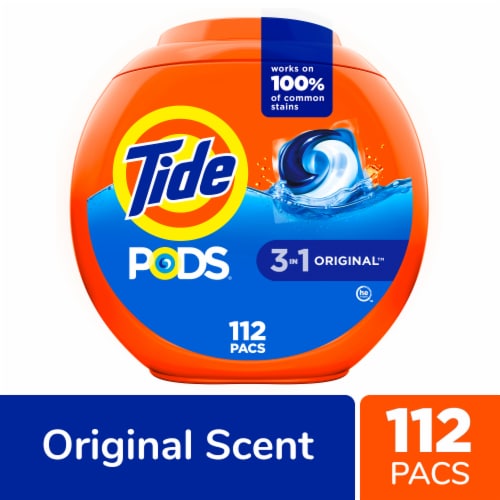 Tide PODS Original Liquid Laundry Detergent Soap Pacs, 112ct - Kroger