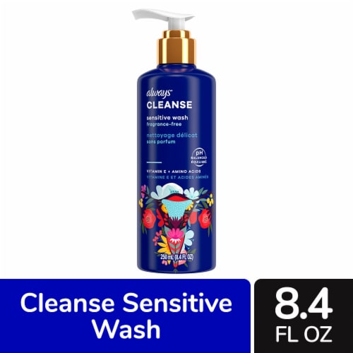 Always CLEANSE Sensitive Fragrance-Free Wash Perspective: front