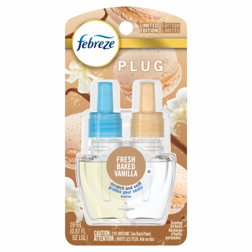 Febreze® PLUG™ Limited Edition Fresh Baked Vanilla Scented Oil Refill Perspective: front