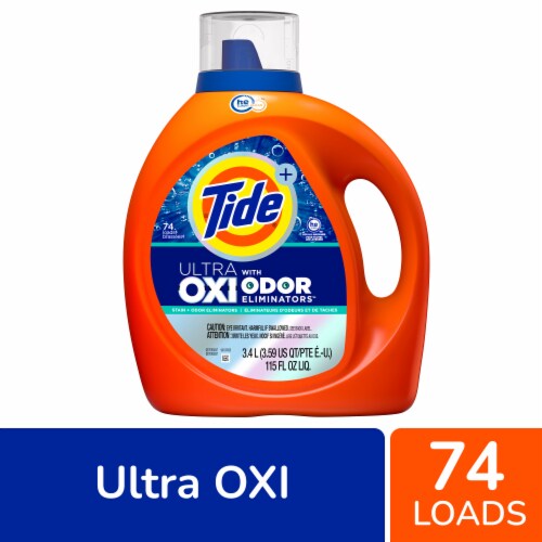 Tide With Ultra Oxi & Odor Eliminators Original Scent Liquid Laundry Detergent Perspective: front