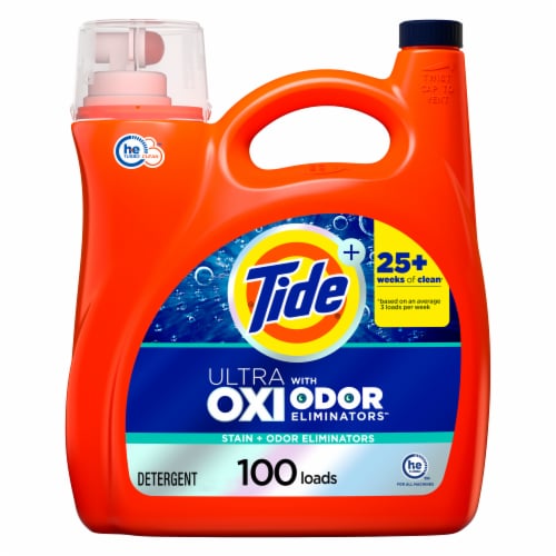 Tide HE Ultra Oxi with Odor Eliminators Liquid Laundry Detergent Perspective: front