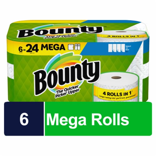 Bounty Mega Roll Select-A-Size Paper Towels Perspective: front