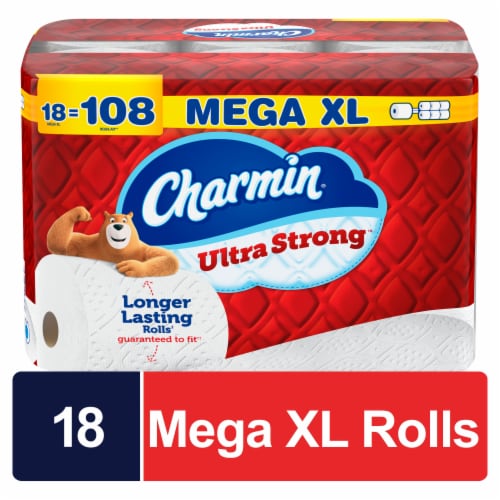 Charmin Ultra Strong Super Mega Roll Toilet Paper, 18 rolls - Baker's