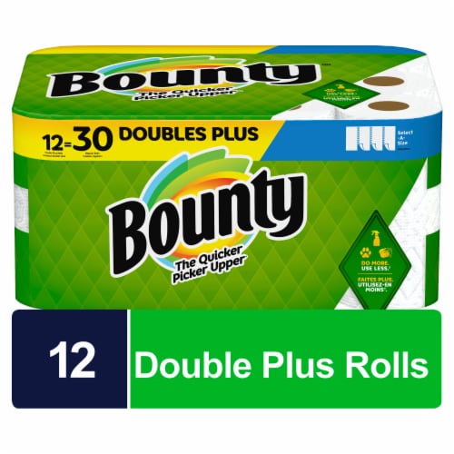 Bounty Select-A-Size Paper Towels Double Plus Rolls Perspective: front
